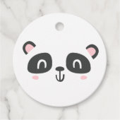 かわいいキャラクターパンダの子供の誕生日 フェイバータグ (正面)