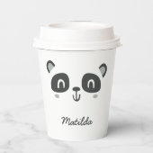 かわいいキャラクターパンダの子供の誕生日 紙コップ (裏面)