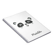 かわいいキャラクターパンダの子供 ノートブック (右側)