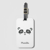 かわいいキャラクターパンダの子供 ラゲッジタグ (正面縦)