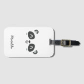 かわいいキャラクターパンダの子供 ラゲッジタグ (正面横)