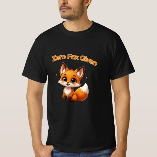かわいいキャラクターフォックス - 愛らしいかわいいスタイル Tシャツ (正面)