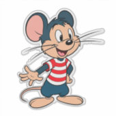 かわいいキャラクターマウス シール (正面)