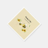 かわいいキャラクターママとビーの赤ちゃんシャワー スタンダードカクテルナプキン (角)