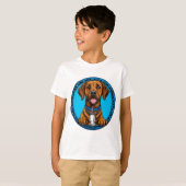 かわいいキャラクターワンちゃん Tシャツ (正面フル)
