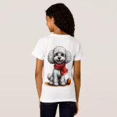 かわいいキャラクターワンちゃん Tシャツ (裏面フル)