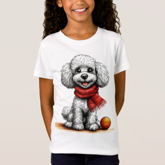 かわいいキャラクターワンちゃん Tシャツ (正面)