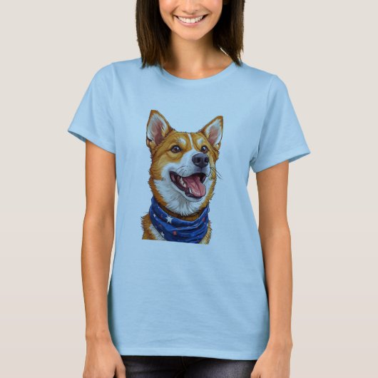 かわいいキャラクターワンちゃん Tシャツ (正面)