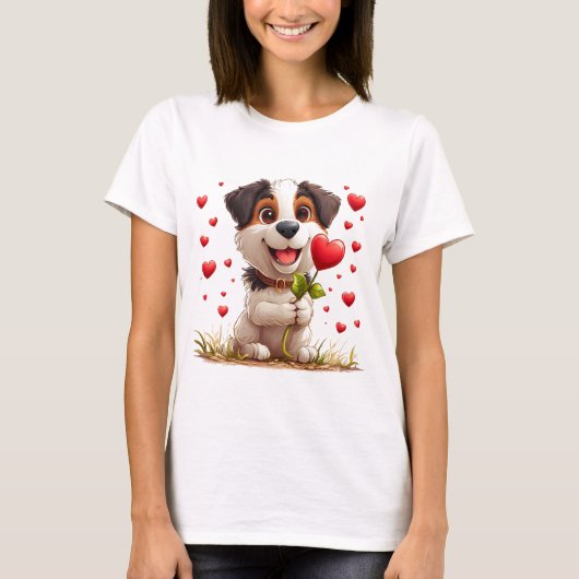 かわいいキャラクターワンちゃん Tシャツ (正面)