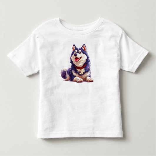 かわいいキャラクターワンコ トドラーTシャツ (正面)