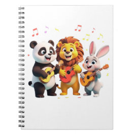 🎵 かわいいキャラクター動物の音楽パーティー - 楽しいミュージカル ノートブック