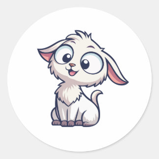 かわいいキャラクター動物ステッカー ラウンドシール