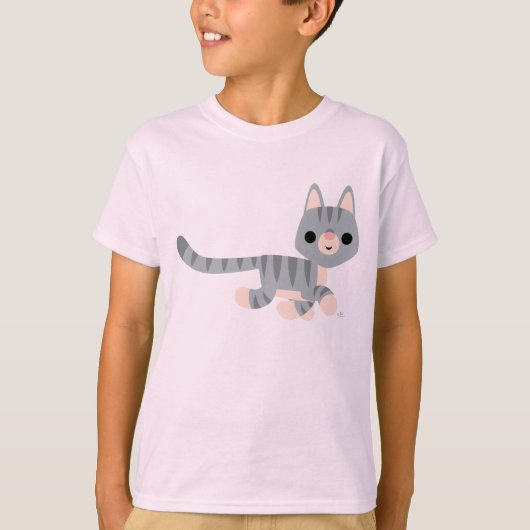 かわいいキャラクター子猫子供Tシャツ Tシャツ (正面)