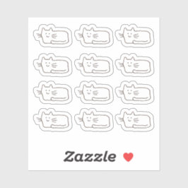 かわいいキャラクター猫のカスタムカット ビニールステッカー シール