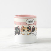 かわいいキャラクター猫のコーヒーカップ マグカップ (中央)