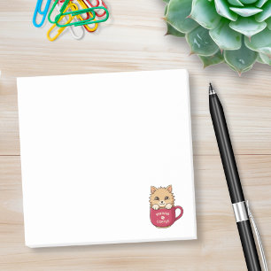 かわいいキャラクター猫のコーヒーマグ ポストイット