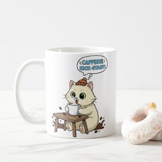 かわいいキャラクター猫のコーヒー好きマグカップ コーヒーマグカップ (ドーナツ)