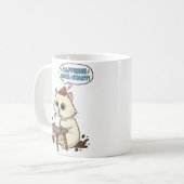 かわいいキャラクター猫のコーヒー好きマグカップ コーヒーマグカップ (正面左)