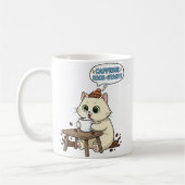 かわいいキャラクター猫のコーヒー好きマグカップ コーヒーマグカップ (左)