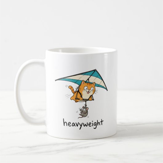 かわいいキャラクター猫のパンデザイン コーヒーマグカップ (左)