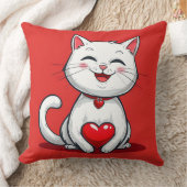 かわいいキャラクター猫の恋愛 クッション (ブランケット)