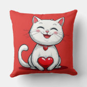 かわいいキャラクター猫の恋愛 クッション (裏面)