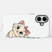 かわいいキャラクター猫のiPhone 16ケース – 遊び心満載ミニ Case-Mate iPhoneケース (裏面 (横))