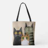 かわいいキャラクター猫 トートバッグ (裏面)