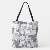 かわいいキャラクター猫 トートバッグ (裏面)