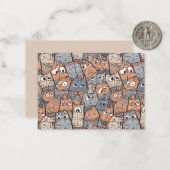 かわいいキャラクター猫 ノートカード (正面/裏面インサイチュ)