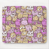かわいいキャラクター猫 マウスパッド (正面)