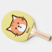 かわいいキャラクター猫 卓球ラケット (横)