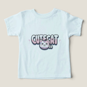 かわいいキャラクター猫Tシャツ