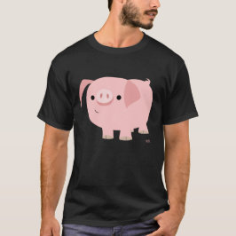 かわいいキャラクター豚Tシャツ Tシャツ