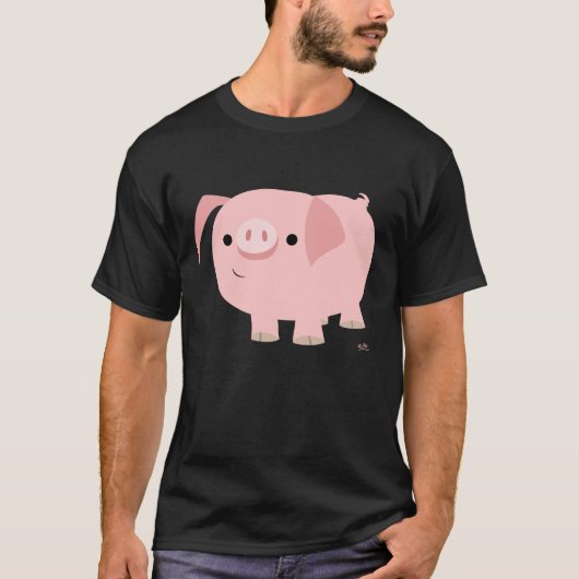 かわいいキャラクター豚Tシャツ Tシャツ (正面)
