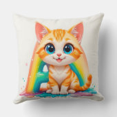 かわいいキャラクター オレンジの子猫 クッション (裏面)