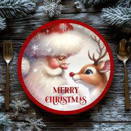 かわいいキャラクター サンタ ルドルフ クリスマス プレート