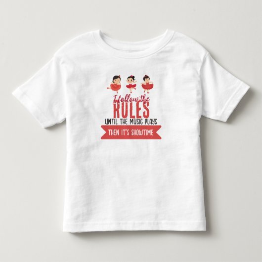 かわいいキャラクター バレリーナ 誕生日 女の子 子供服 トドラーTシャツ (正面)