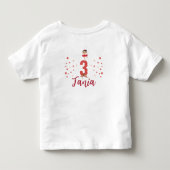 かわいいキャラクター バレリーナ 誕生日 女の子 子供服 トドラーTシャツ (裏面)