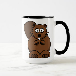 かわいいキャラクター ビーバー 楽しい 森の動物 マグカップ