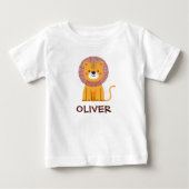 かわいいキャラクター ライオン オリジナル ベビーTシャツ (正面)