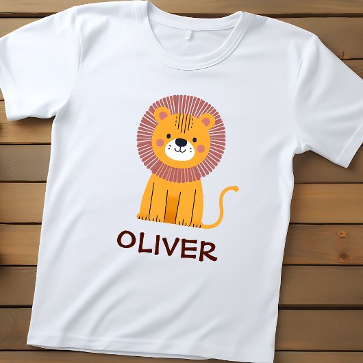 かわいいキャラクター ライオン オリジナル ベビーTシャツ