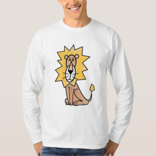 かわいいキャラクター ライオン 子供 レトロ サファリ ジャングル 動物 Tシャツ