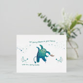 かわいいキャラクター 箔シーズンポストカード (立ち正面)