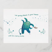 かわいいキャラクター 箔シーズンポストカード (正面)