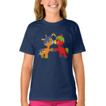 かわいいキャラクターLGBTQIAユニコーンの子供用Tシャツ