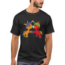 かわいいキャラクターLGBTQIAユニコーンTシャツ