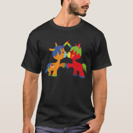 かわいいキャラクターLGBTQIAユニコーンTシャツ Tシャツ