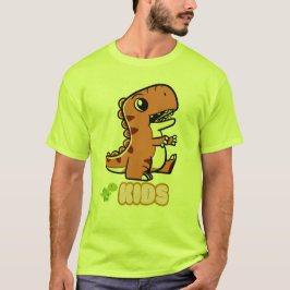 かわいいキャラクターTレックス恐竜子供用Tシャツ Tシャツ