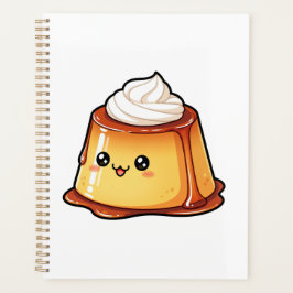 かわいいキャラメルプリンデザートキャラクター プランナー手帳